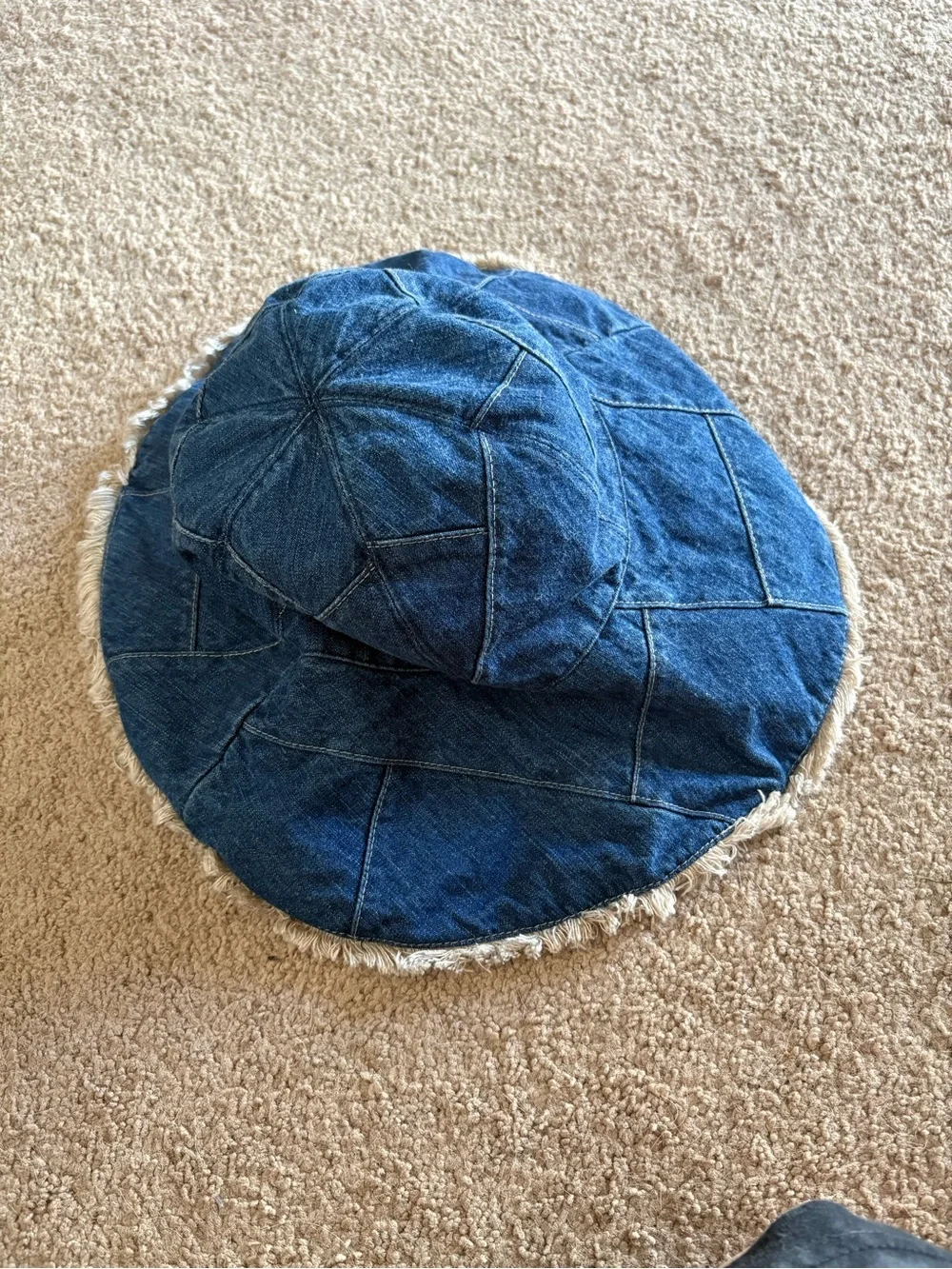 Denim Bucket Hat in Blue - Women's Casual Sun Hat